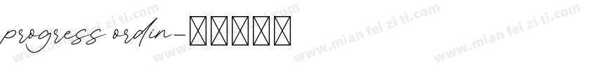 progress ordin字体转换